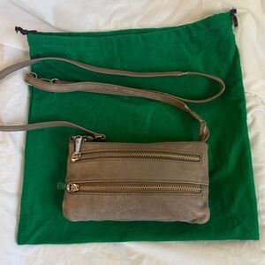 Hobo Taupe Crossbody Bag
